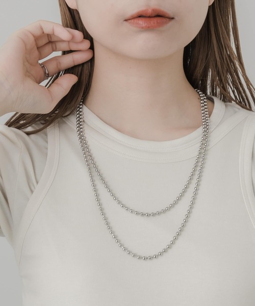 SMELLY（スメリー）の「メタルボールマルチWAYネックレス（ネックレス・レディース・シルバー・-）」の5枚目の写真