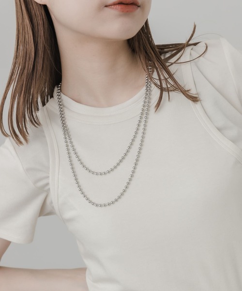 SMELLY（スメリー）の「メタルボールマルチWAYネックレス（ネックレス・レディース・シルバー・-）」の6枚目の写真