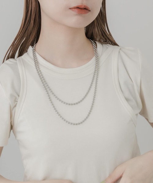 SMELLY（スメリー）の「メタルボールマルチWAYネックレス（ネックレス・レディース・シルバー・-）」の7枚目の写真