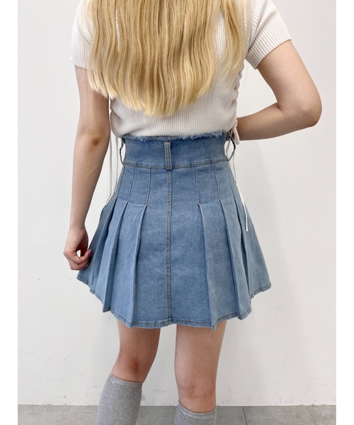 PHILLY（フィリー）の「【PHILLY】ポケットデニムプリーツスカート（デニムスカート・レディース・ブラック/ブルー・FREE）」の9枚目の写真