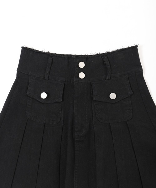 PHILLY（フィリー）の「【PHILLY】ポケットデニムプリーツスカート（デニムスカート・レディース・ブラック/ブルー・FREE）」の15枚目の写真