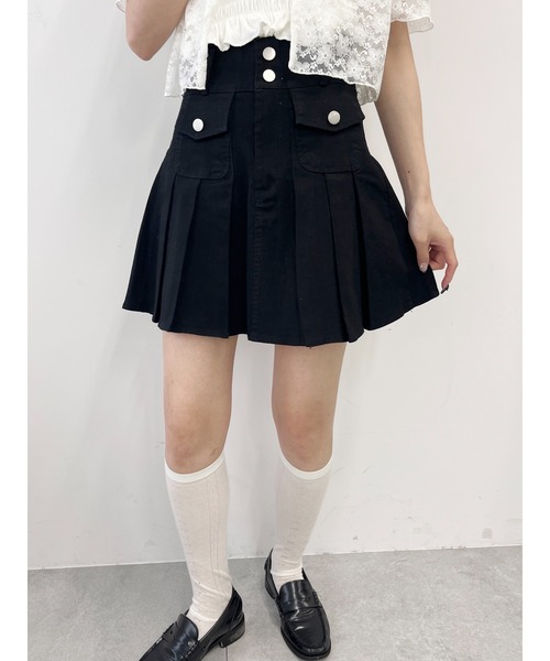 PHILLY（フィリー）の「【PHILLY】ポケットデニムプリーツスカート（デニムスカート・レディース・ブラック/ブルー・FREE）」の6枚目の写真