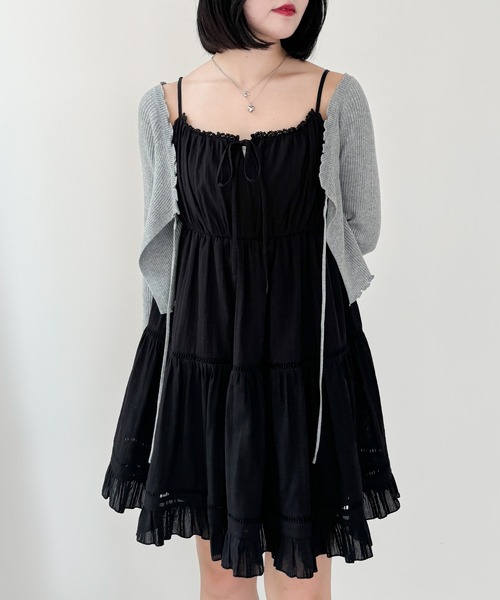 Heather(ヘザー)の「コンパクトフリルカーディガン 144359(カーディガン/ボレロ・レディース・ブラック/グレー/マスタード・FREE)」の18枚目の写真
