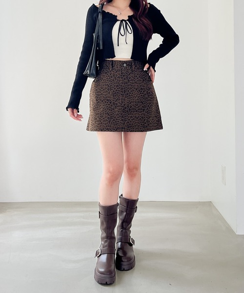 ティータイム様セレクト♡ Heather（ヘザー）の「コンパクトフリルカーディガン 144359