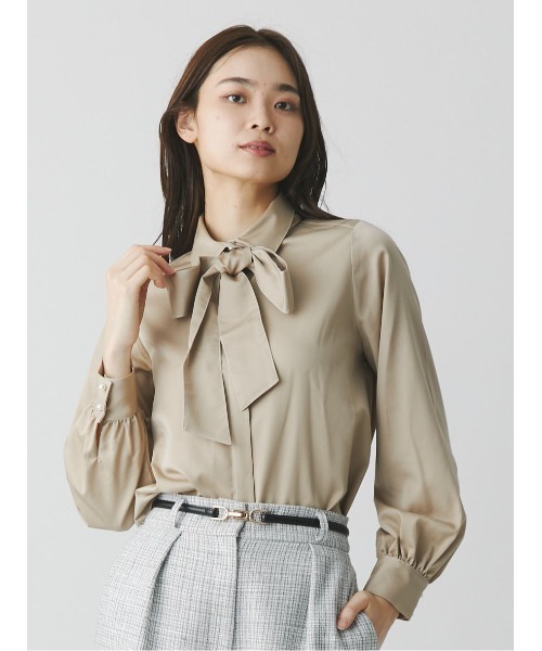 【セール】リボンタイ配色STシャツ（シャツ/ブラウス）｜TONAL（トーナル） 8,800円