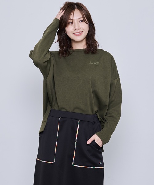 Arnold Palmer(アーノルドパーマー)の「カットカルゼ クルーネック プルオーバー(スウェット・レディース・カーキ/ブラック/アイボリー・S/L/M)」の3枚目の写真