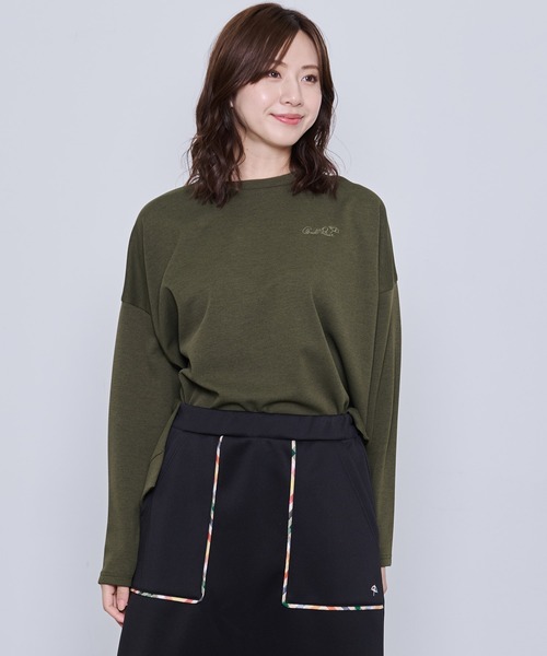 Arnold Palmer(アーノルドパーマー)の「カットカルゼ クルーネック プルオーバー(スウェット・レディース・カーキ/ブラック/アイボリー・S/L/M)」の17枚目の写真