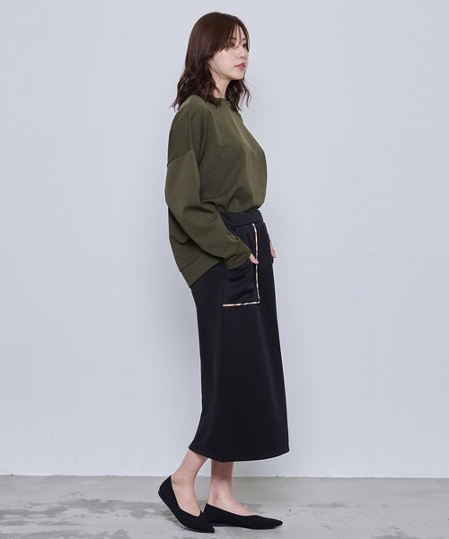 Arnold Palmer(アーノルドパーマー)の「カットカルゼ クルーネック プルオーバー(スウェット・レディース・カーキ/ブラック/アイボリー・S/L/M)」の18枚目の写真