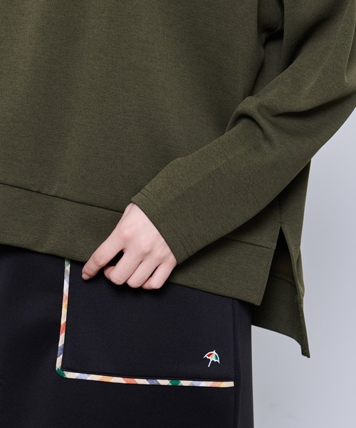 Arnold Palmer(アーノルドパーマー)の「カットカルゼ クルーネック プルオーバー(スウェット・レディース・カーキ/ブラック/アイボリー・S/L/M)」の6枚目の写真