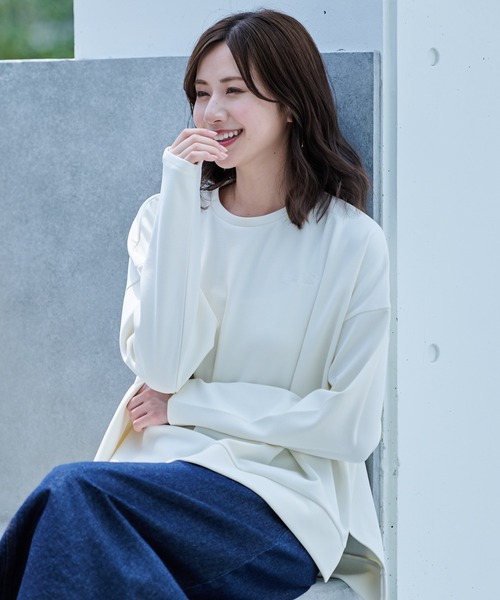 Arnold Palmer(アーノルドパーマー)の「カットカルゼ クルーネック プルオーバー(スウェット・レディース・カーキ/ブラック/アイボリー・S/L/M)」の12枚目の写真