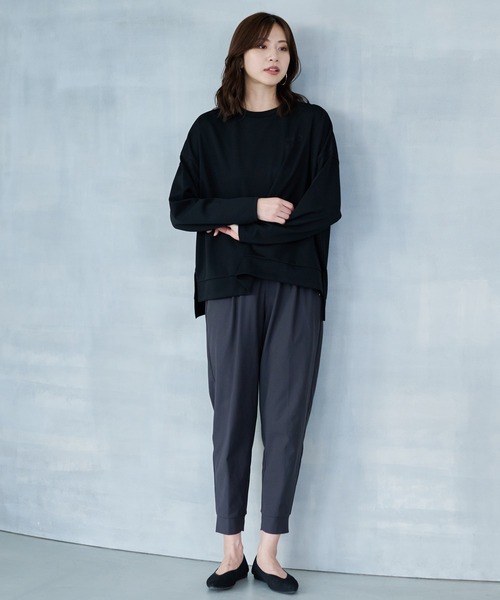 Arnold Palmer(アーノルドパーマー)の「カットカルゼ クルーネック プルオーバー(スウェット・レディース・カーキ/ブラック/アイボリー・S/L/M)」の16枚目の写真