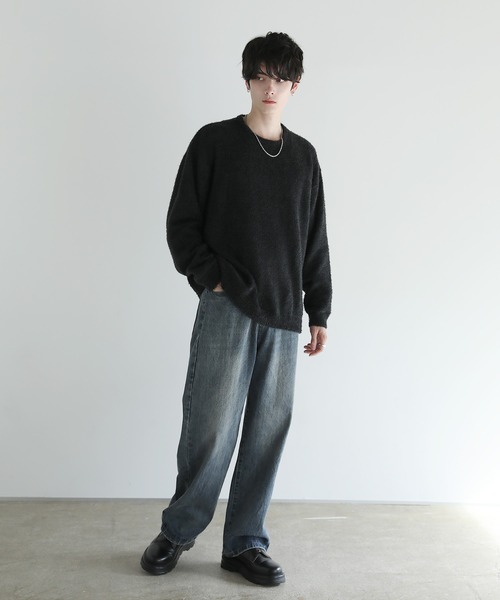 セール】Buyer's Select/フェザーヤーンビッグシルエットクルーネック