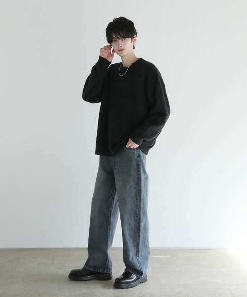 セール】Buyer's Select/フェザーヤーンビッグシルエットクルーネック