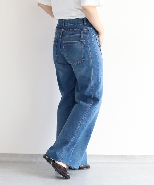 cepo(セポ)の「リメイクデニムワイドパンツ(デニムパンツ・レディース・グレー/ブルー系2・M/S/L)」の13枚目の写真