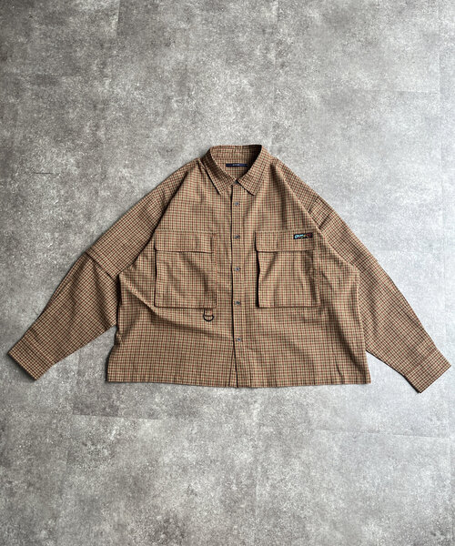 CPCM（シーピーシーエム）の「デタッチャブルチェックフィッシングシャツ（シャツ/ブラウス・レディース・ブルー/カーキ/イエロー/ブラウン・MEDIUM/LARGE）」の19枚目の写真