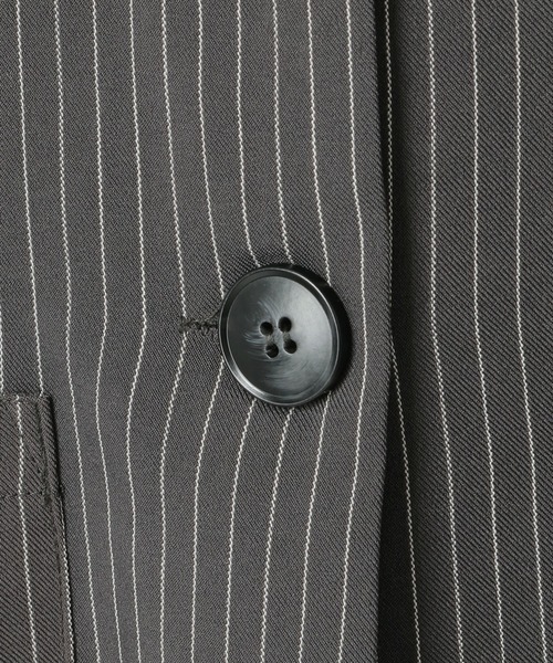 notch.（ノッチ）の「ストライプテーラージャケット（テーラードジャケット・レディース・チャコール/グレー・M）」の10枚目の写真