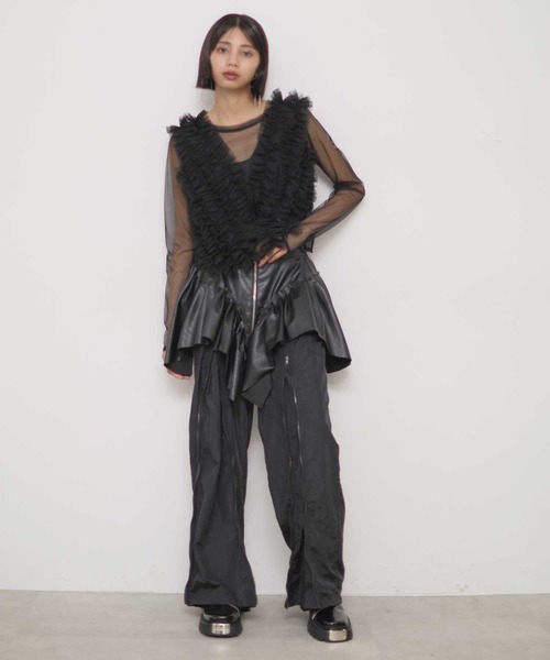 フェイクレザーフリルベルト（ベルト）｜VIOLETTA（ヴィオレッタ）の