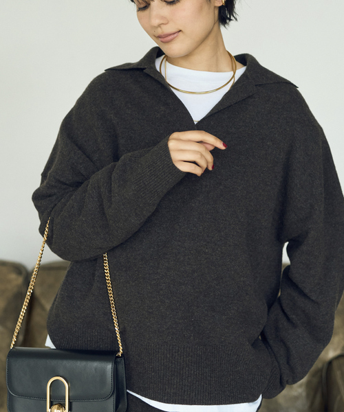 【セール】【セットアップ対応】襟付きニットゆるプルオーバー（ニット/セーター）｜Rouge vif（ルージュヴィフ） 16,720円