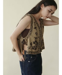 FIKA. ベスト 楽天市場】FIKA. Flower quilting vest フラワーキルティング