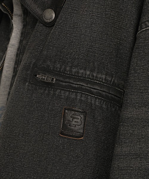 Stone  ブラック ミリタリージャケット STONE ISLAND(ストーンアイランド) 15AW All leather reversible