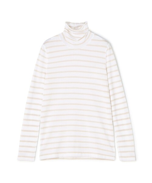 GALERIE VIE(ギャルリー ヴィー)の「パウダーコットン タートルネックプルオーバー(Tシャツ/カットソー・レディース・ホワイト系その他/ホワイト/ブラック/ネイビー/ホワイト系その他2/チャコールグレー/ライトグレー・FREE)」の4枚目の写真