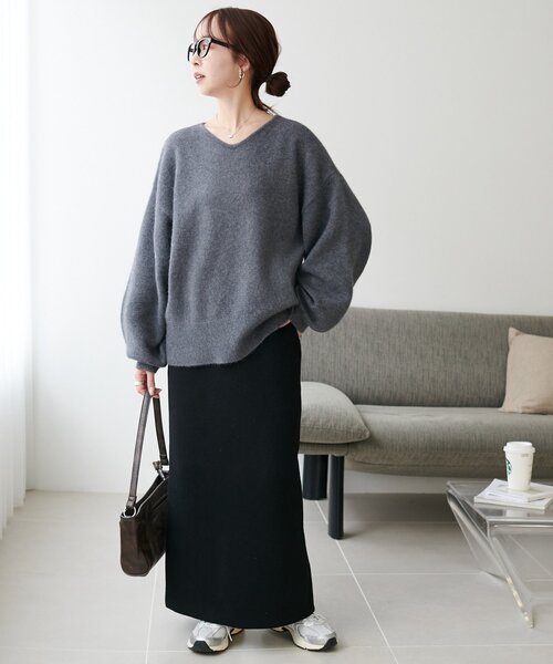 セール】【伸縮性◎/手洗い可能/前後2WAY】ナローニットスカート