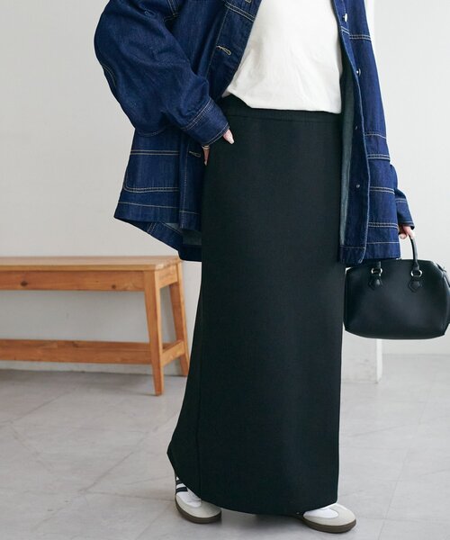 セール】【伸縮性◎/手洗い可能/前後2WAY】ナローニットスカート