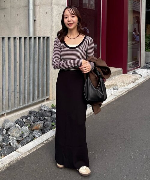 セール】【伸縮性◎/手洗い可能/前後2WAY】ナローニットスカート