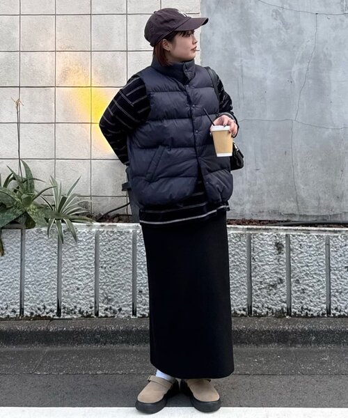 DISCOAT(ディスコート)の「【伸縮性◎/手洗い可能/前後2WAY】ナローニットスカート(スカート・レディース・レッド/ブラック/チャコールグレー/アイボリー・FREE)」の20枚目の写真