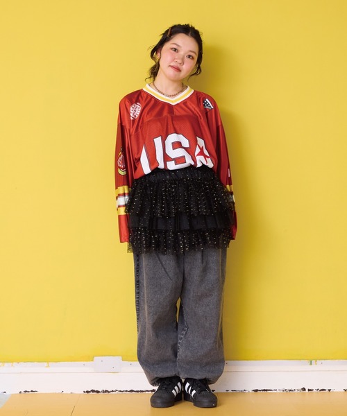 BIG FIELD（ビッグフィールド）の「デニムミリタリータックパンツ/おとな（デニムパンツ・レディース・ブラック/ブルー・160cm）」の13枚目の写真