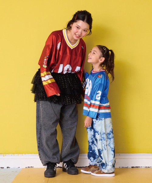 BIG FIELD（ビッグフィールド）の「デニムミリタリータックパンツ/おとな（デニムパンツ・レディース・ブラック/ブルー・160cm）」の14枚目の写真