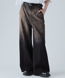 VELNUS（ベルナス）の「【VELNUS】Vintage design gradation crack wide flare denim/ヴィンテージデザイン グラデーションクラック ワイドフレアデニム（デニムパンツ）」