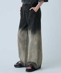 VELNUS（ベルナス）の「【VELNUS】Vintage design gradation crack wide flare denim/ヴィンテージデザイン グラデーションクラック ワイドフレアデニム（デニムパンツ）」