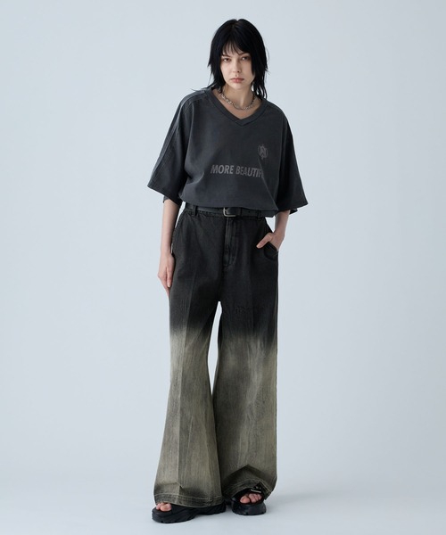 VELNUS(ベルナス)の「【VELNUS】Vintage design gradation crack wide flare denim/ヴィンテージデザイン グラデーションクラック ワイドフレアデニム(デニムパンツ・メンズ・ブルー/ブラック/グレー/ライトブルー/ブラウン/ベージュ/ブラック系・S/M/L)」の17枚目の写真