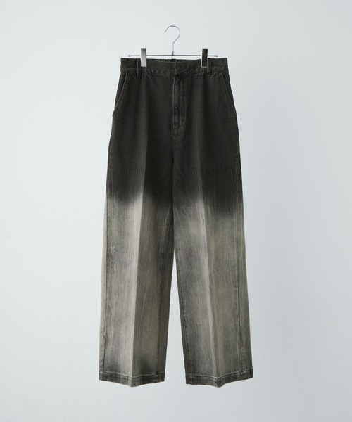 STARTEXCEEDENDフレアデニムパンツロングジーンズグラデーション SINSS ジーンズ Wide straight gradation denim / ワイド