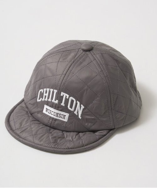 b・ROOM（ビールーム）の「キルティング刺繍キャップ（キャップ・キッズ・ブルー/アイボリー/モスグリーン/ベージュ/チャコール・54cm）」の2枚目の写真