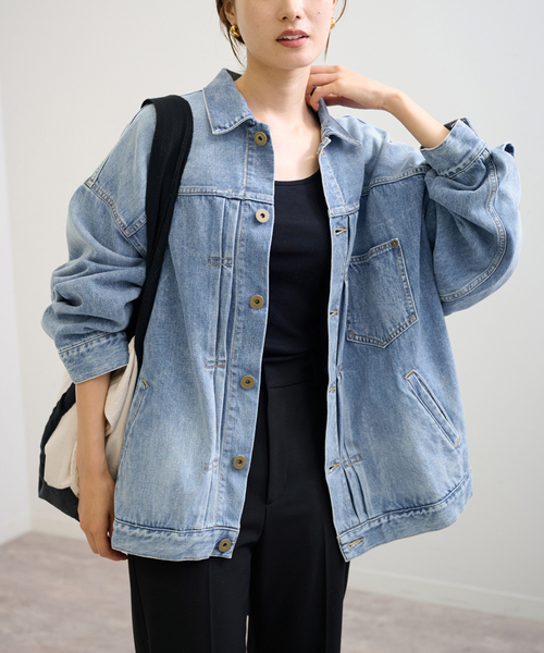 FRAMeWORK エクストララージデニムジャケット ブルー フレームワーク FRAMeWORK ≪追加予約≫エクストララージデニム