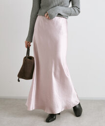 RIVE DROITE | 【華やかな光沢感】ワッシャーサテンバイアススカート(スカート)
