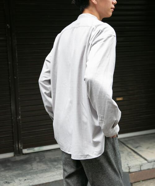 FORK&SPOON（フォークアンドスプーン）の「FORK&SPOON　TRWバンドカラーシャツ（シャツ/ブラウス・メンズ・ブルー系その他/グレー系その他/ブラウン系その他・4/5）」の5枚目の写真