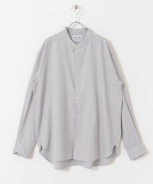 FORK&SPOON（フォークアンドスプーン）の「FORK&SPOON　TRWバンドカラーシャツ（シャツ/ブラウス・メンズ・ブルー系その他/グレー系その他/ブラウン系その他・4/5）」の10枚目の写真