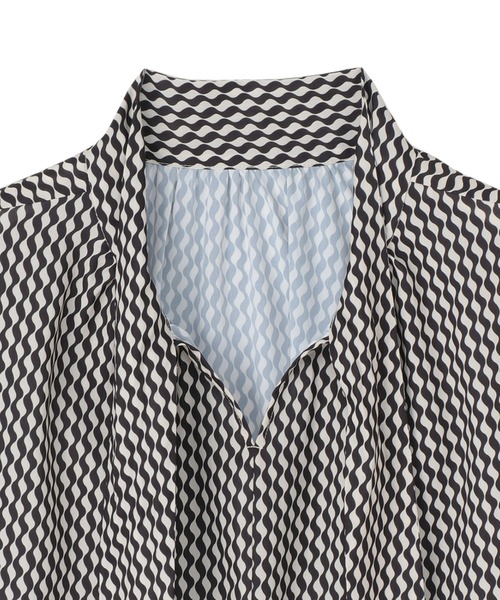 TOKYO SHIRTS(トウキョウシャツ)の「リボンボウタイ 2WAYレディース長袖ブラウス(Tシャツ/カットソー・レディース・ブラック/グリーン・M/L/LL)」の4枚目の写真