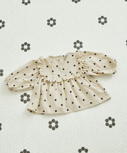 pairmanon(ペアマノン)の「【ベビー】スクエアフリル セットアップ(その他ベビーウェア・キッズ・ブルー/ベージュ/ベージュ系その他・70/80)」の4枚目の写真