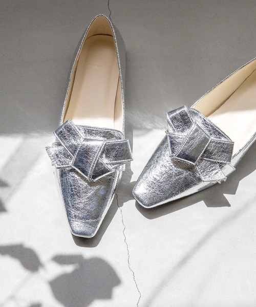 リボンモチーフ オペラシューズ（ローファー）｜menue（メヌエ）の