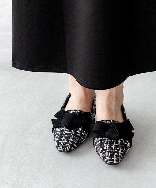 menue（メヌエ）の「リボンモチーフ オペラシューズ（ローファー・レディース・ブラック/シルバー/アイボリー/ブラック系・22.5cm/26.0cm/21.5cm/22.0cm/23.5cm/24.5cm/25.5cm/23.0cm/24.0cm/25.0cm）」の20枚目の写真