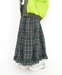 PUNYUS | タータンチェックティアードロングスカート(スカート)