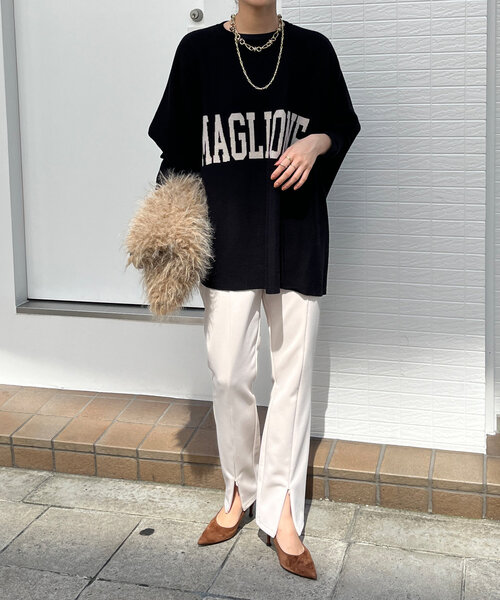 DouDou(ドゥドゥ)の「フロントファスナー細身パンツ(その他パンツ・レディース・アイボリー/ブラック・36/38)」の20枚目の写真
