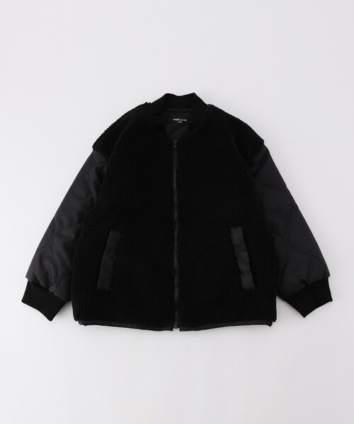 COMME CA ISM（コムサイズム）の「ボア×キルトタフタ 中綿ブルゾン（ブルゾン・キッズ・カーキ系/ブラック・110cm/120cm/130cm/140cm/150cm/100cm）」の5枚目の写真