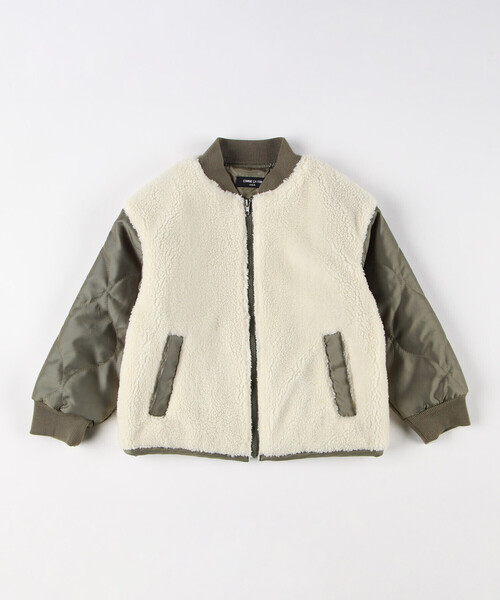 COMME CA ISM（コムサイズム）の「ボア×キルトタフタ 中綿ブルゾン（ブルゾン・キッズ・カーキ系/ブラック・110cm/120cm/130cm/140cm/150cm/100cm）」の6枚目の写真