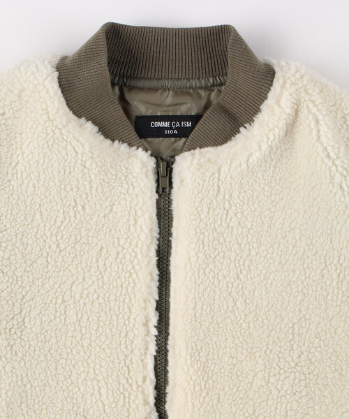 COMME CA ISM（コムサイズム）の「ボア×キルトタフタ 中綿ブルゾン（ブルゾン・キッズ・カーキ系/ブラック・110cm/120cm/130cm/140cm/150cm/100cm）」の8枚目の写真