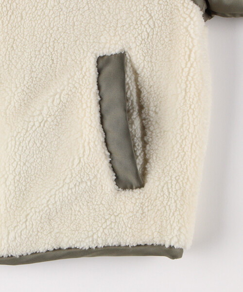 COMME CA ISM（コムサイズム）の「ボア×キルトタフタ 中綿ブルゾン（ブルゾン・キッズ・カーキ系/ブラック・110cm/120cm/130cm/140cm/150cm/100cm）」の10枚目の写真